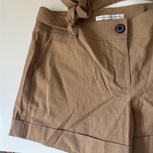 Trina Turk Women's Sun Tie Front Flowy Short Tan NWT - Picture 13 of 13